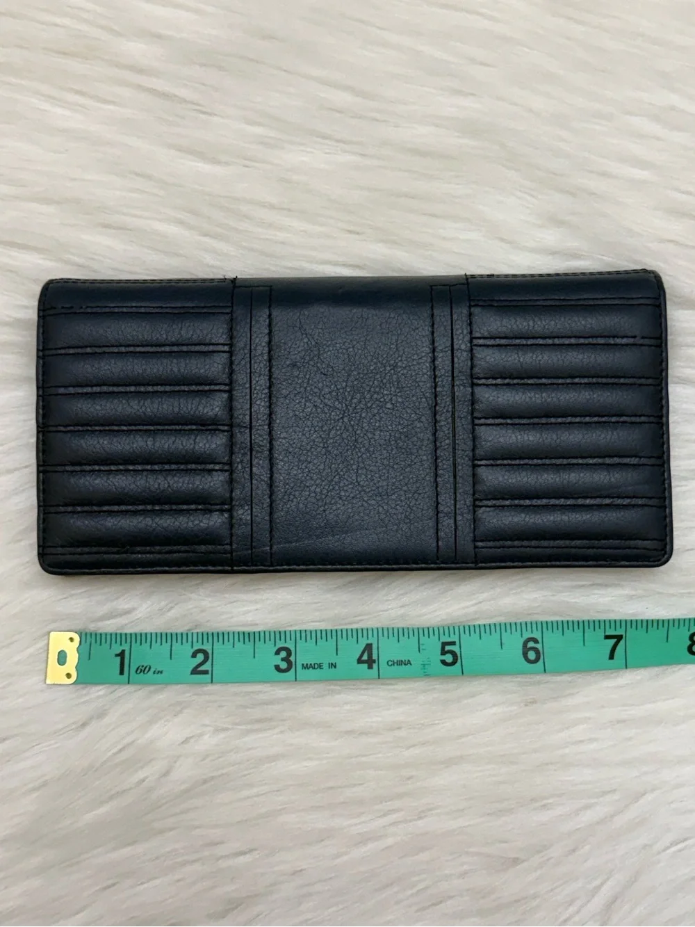 BOTKIER - BLUE ALL LEATHER BIKER QUILTED MOTO LONG SNAP WALLET - Picture 10 of 12